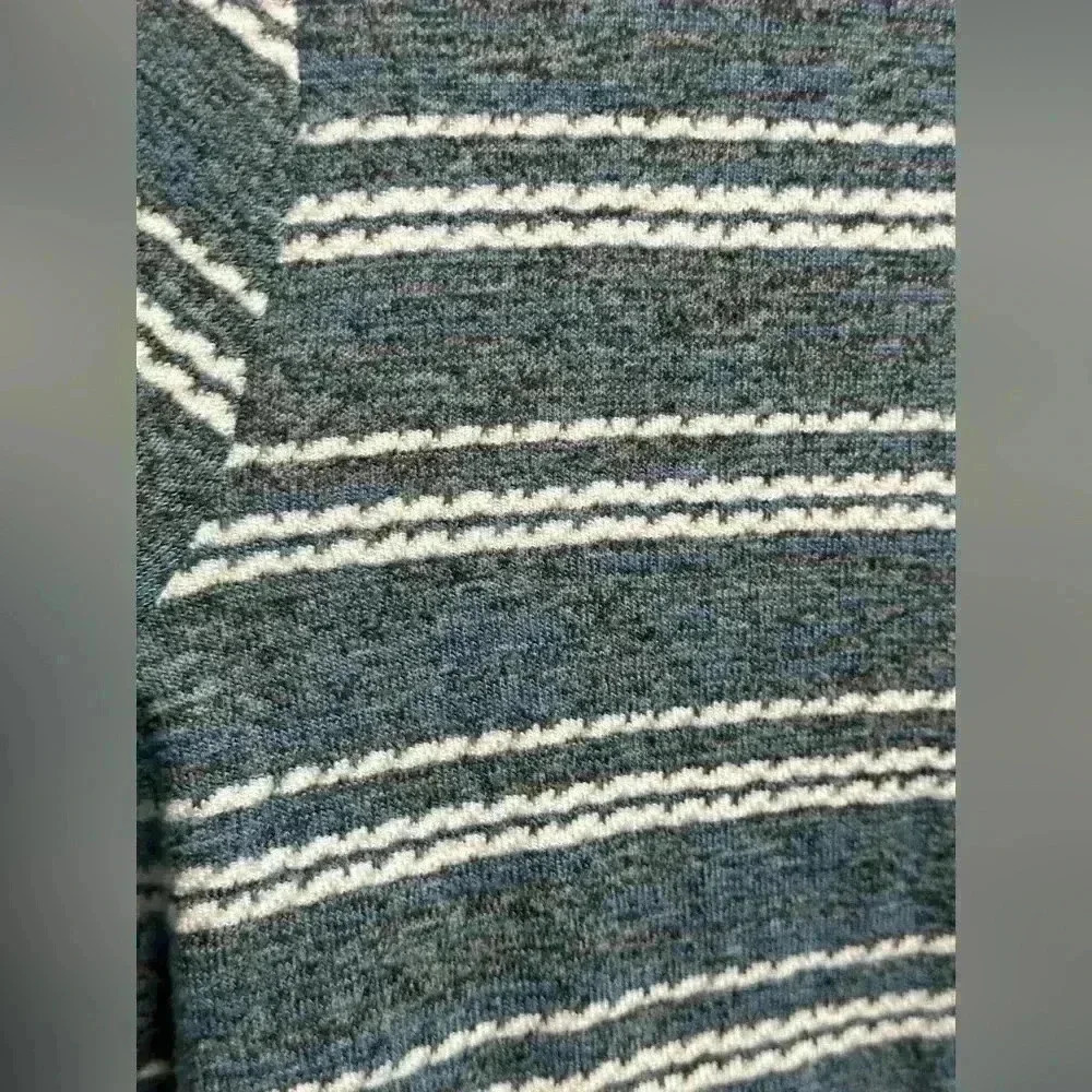 Chico’s 3/4 Sleeve Lightweight Blue Striped Sweater Waist Tie | Women’s 1/M/8‎ - Picture 4 of 8
